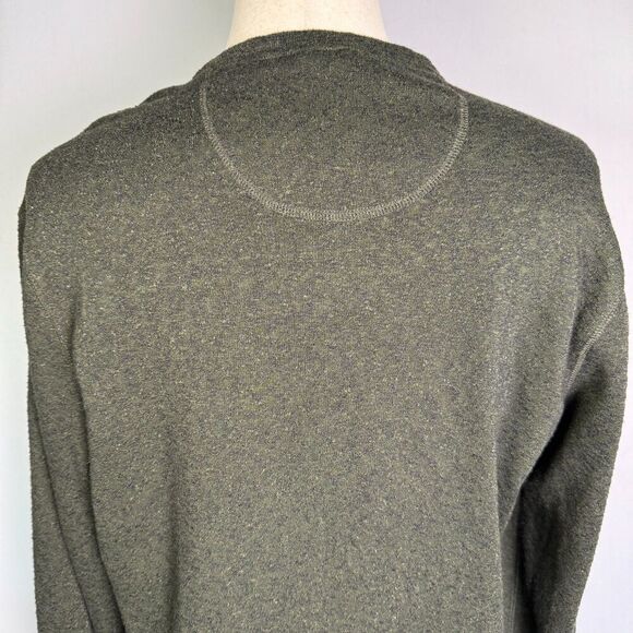 Levi's Long Sleeve Henley, Men's Sz L, Olive Green, Distressed Seam Detail 2/$25 - Picture 5 of 9